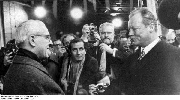 Erfurt Treffen Willy Brandt mit Willi Stoph