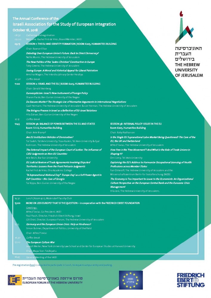 The Annual Conference of the Israeli Association for the Study of European Integration