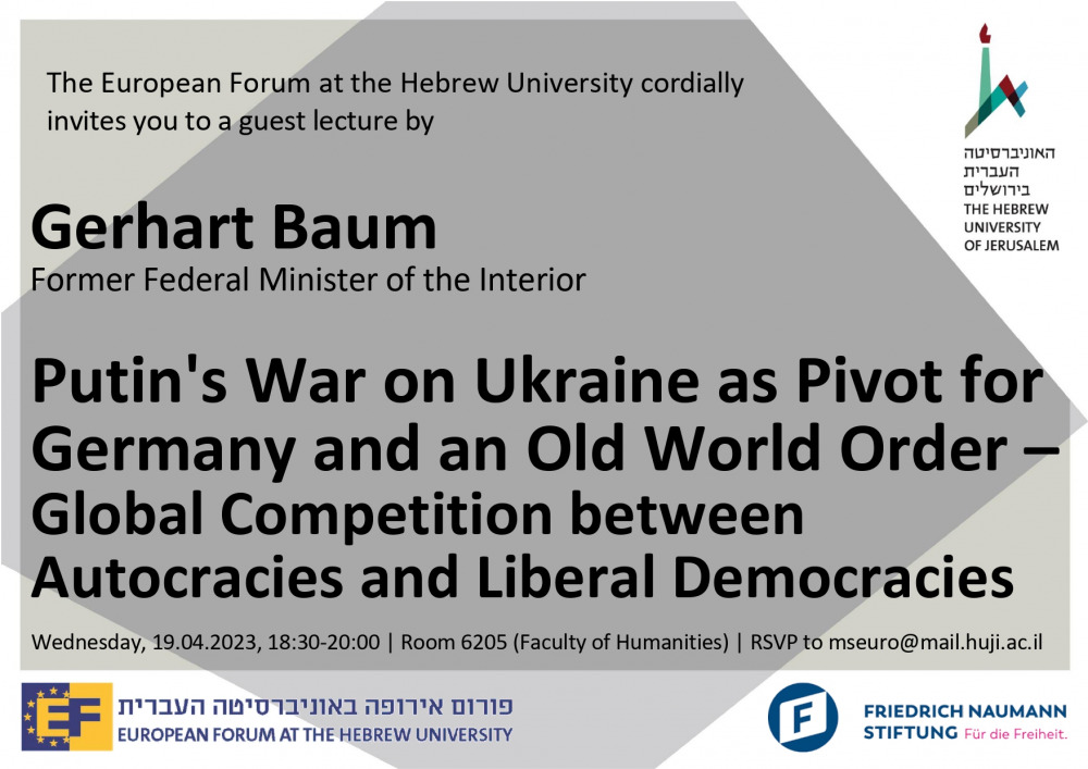 Putin's War on Ukraine as Pivot for Germany and an Old World Order – Global Competition between Autocracies and Liberal Democracies