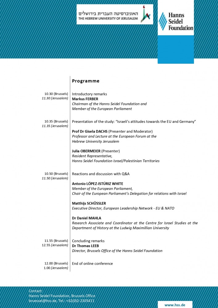 Programme Israel and Europe 2