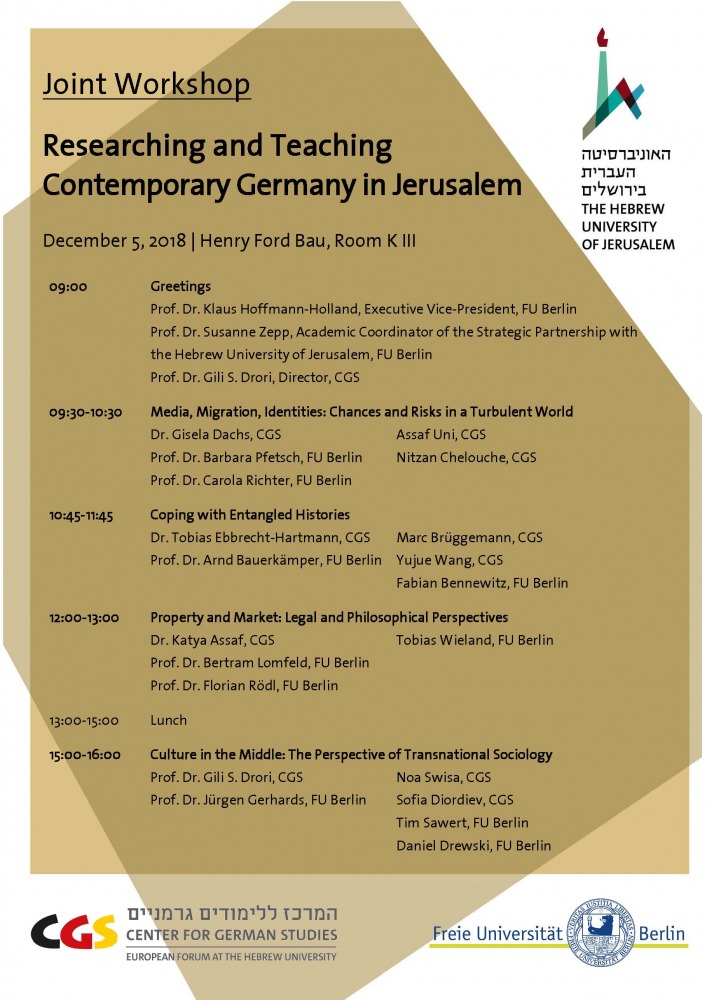ResearchandTeachingContemporaryGermanyin Jerusalem